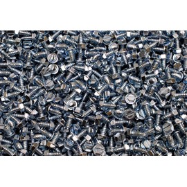 (500) Slotted Hex Washer 1/4 x 1/2 Sheet Metal Screw Type AB Zinc Plated #14 SMS