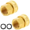 TAROSE 2 Pack Brass Garden Hose Adapter, Female to Female