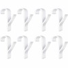 Frypay Radiator Towel Rail, Pack of 8, White, 9.6 x