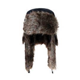 WITHMOONS Russian Ushanka Cap Winter Trapper Ear Flap Hats YZT0092 (Black)