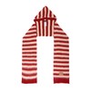 Kane Pioneer Hood Scarf Red & Cream Stripe