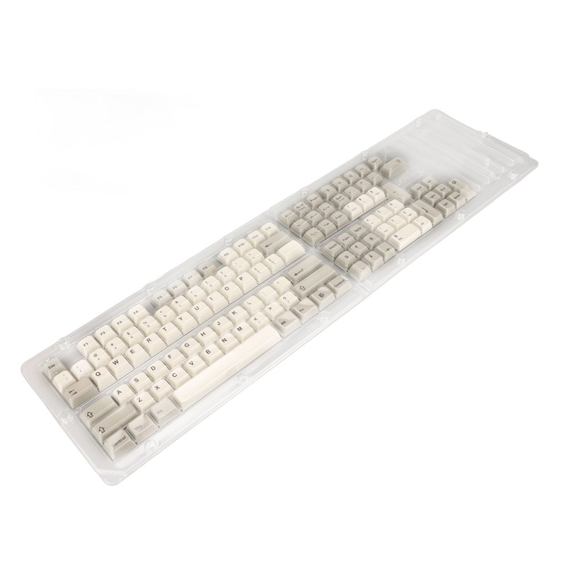 Keyboard Keycaps Retro Grey White 122 Keys PBT Theme Keycap