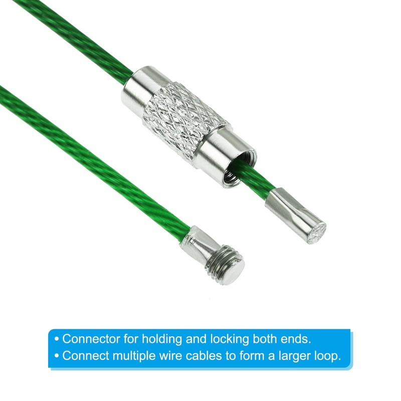 PATIKIL 5.9 Inch Length Wire Keychain Cable, 15 Pack Stainless