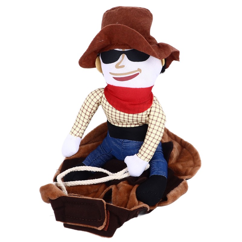 Cowboy Pet Costume Breathable Comfortable Polyester Dog Cloth Decorative Funny