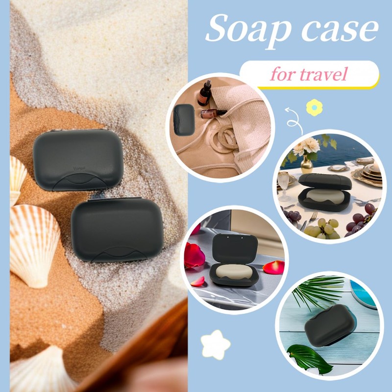 Travel Soap Case Soap Dish Bar Holder Container Box for