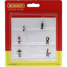 Hornby OO Gauge Farm People 1:76 Scale Miniature Figures for Model Train Layouts R7118