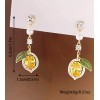 Unbranded .925 Sterling Silver Lemon Drop Dangle Faux Pearl Earrings