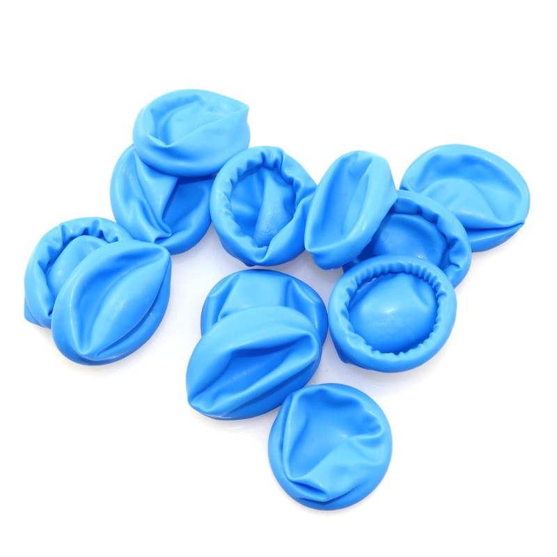 Lind Kitchen 100PCS Blue Disposable Nitrile Finger Cots Nitrile Rubber