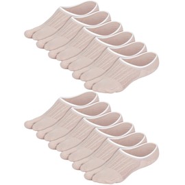 Geyoga 6 Pairs Flip Flop Socks Split Toe Cotton Tabi Socks Low Cut No Show Japanese Style Elastic Short Sandal Sock for Women (Skin Tone)