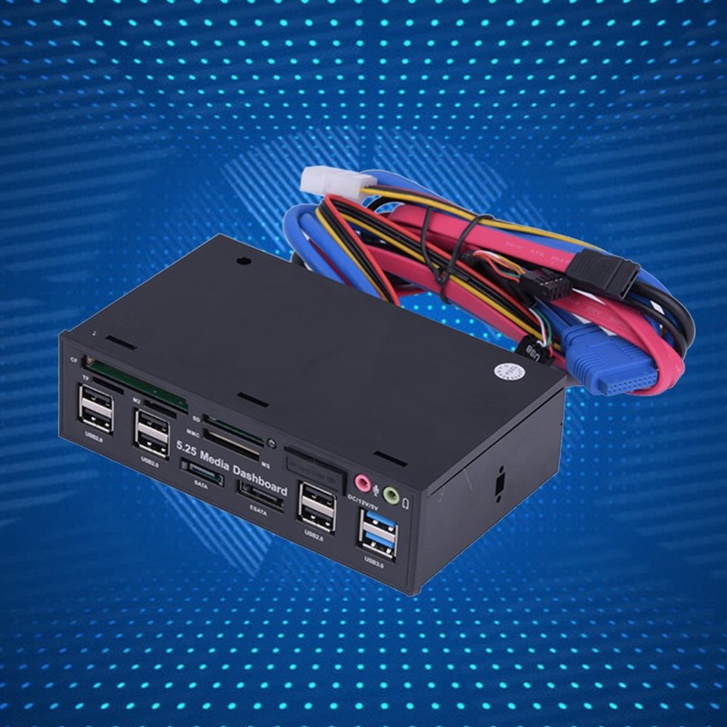 5.25inch Media Dashboard Front Panel Audio, Multi Card Reader with