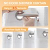 River Dream Extra Long Cotton Blend Shower Curtain with Snap