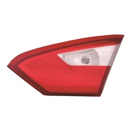 KarParts360 For Ford Focus 2012 2013 2014 Tail Light Assembly Driver Side | Inner | CAPA | Red And Clear Lens | Sedan | Mounts On Trunk Lid | w/Bulbs | For FO2802104, FO2802104C | BM5Z13405A