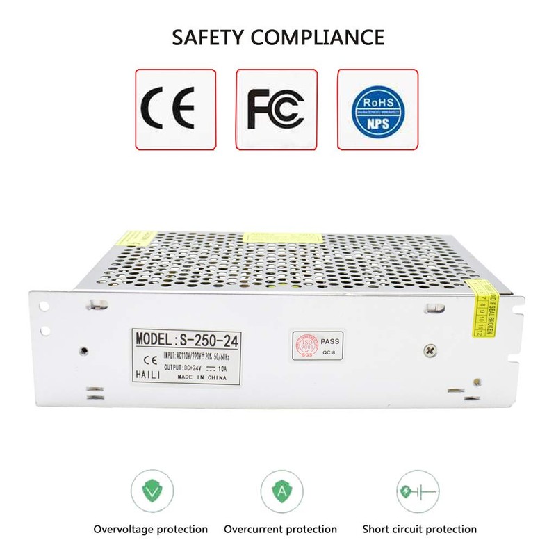 DC 24V 10A 240W Universal Regulated Switching Power Supply AC