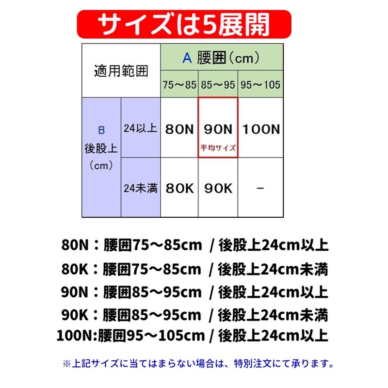 骨盤臓器脱専用 骨盤底サポーター 90 K 腰囲85～95㎝ 後股上24㎝未満