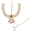 Aheli Indian Traditional Bridal Choker Necklace Matha Patti Nose Ring