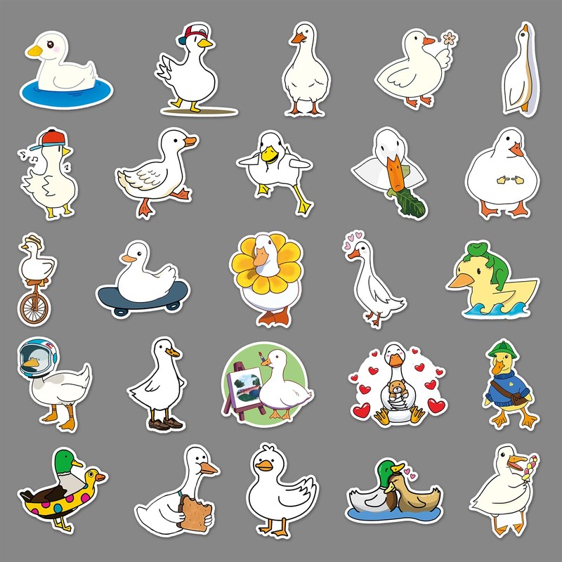 Duck Sticker Set 50 Pieces Cute Decoration for Car Laptop