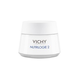 VICHY Nutrilogie 2 Rich Face Cream for Low Lipid, Very Dry Skin, Reduces Tension, Itching and Redness, with Shea Butter and Volcanic Water, Nutrilogie 2
