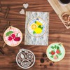 BENECREAT 2pcs Fruit Patch Cutting Dies, Strawberry Lemon Embroidery Hoop