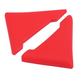 X AUTOHAUX 2pcs PVC Universal Car Door Corner Edge Guards Bumper Protector Red