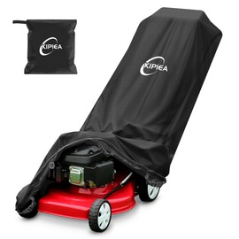 Kipiea 600D Heavy-Duty Waterproof Lawn Mower Cover – Universal Fit for Push Lawn Mowers, UV，Weather &Tear-Resistant, Includes 4 Buckles & 2 Drawstrings