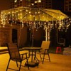 15ft Icicle Curtain Style LED Christmas String Light Indoor &