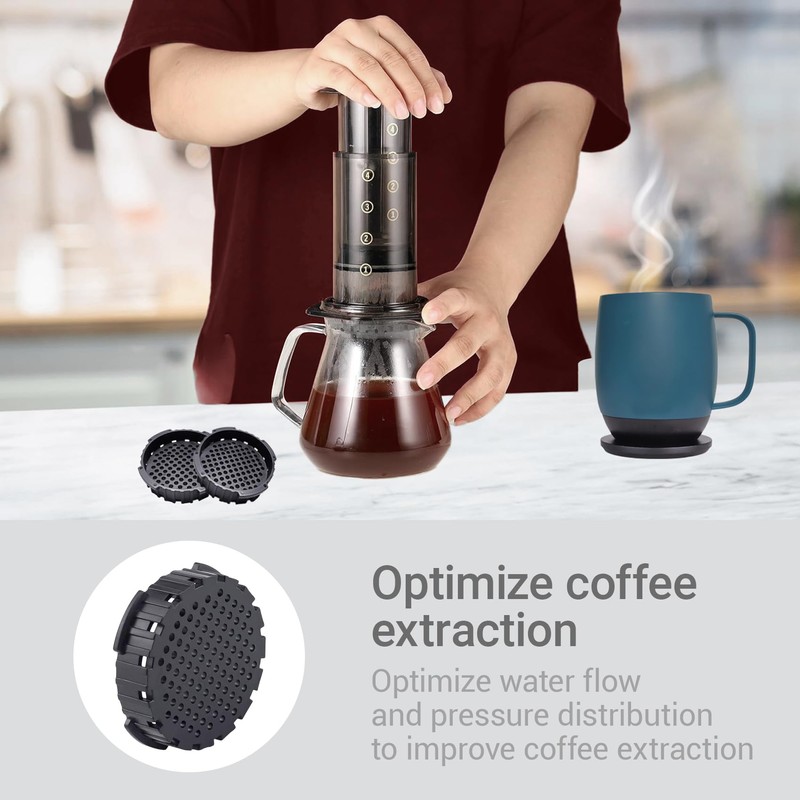 Hufopik 2 Pcs Replacement Filter Cap, Compatible with AeroPress Coffee