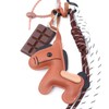 Cute Leather Horse Chocolate Purse Charm - Unique Designer Rope