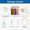 Zhenqing Sunflower Daisy Embroidery Kit for Beginners, Floral Needlework Kit