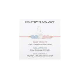 Eioi & Lmnm Pregnancy Must Haves Bracelet, Healthy Pregnancy Gift, Stone Bracelet, Mother to Be Gifts, Spiritual Bracelets for Pregnant Women, Pregnancy Announcement Gift for Expecting New Mom, Mothers Day Bracelets Jewelry (1)