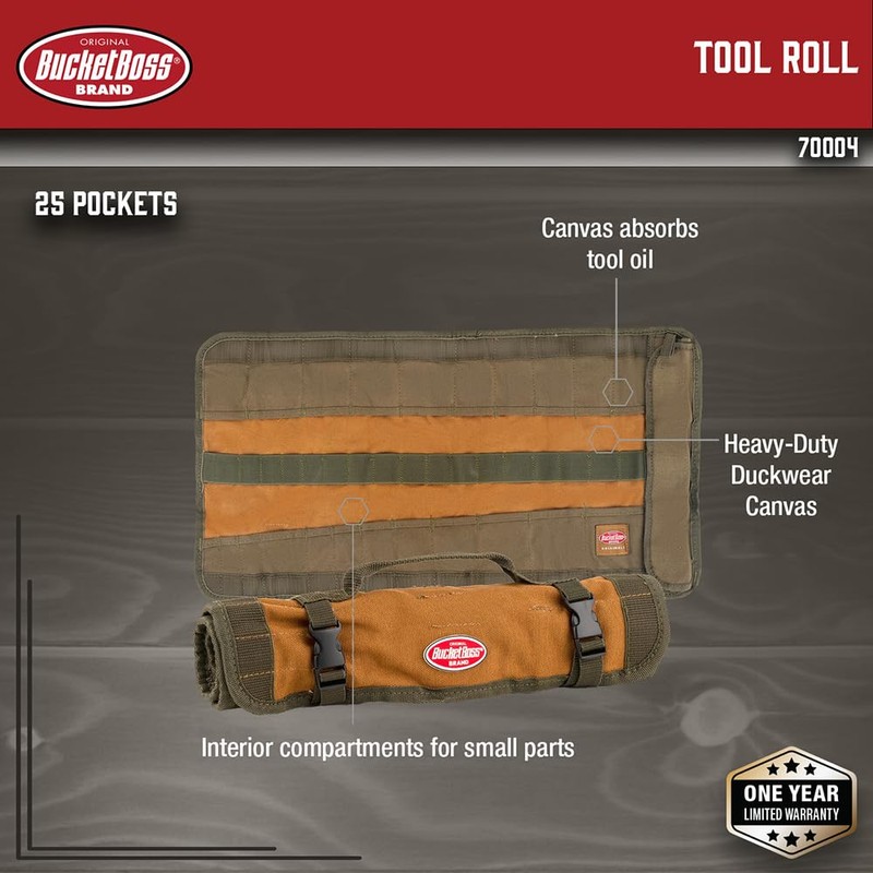 Bucket Boss Tool Roll Tool Case
