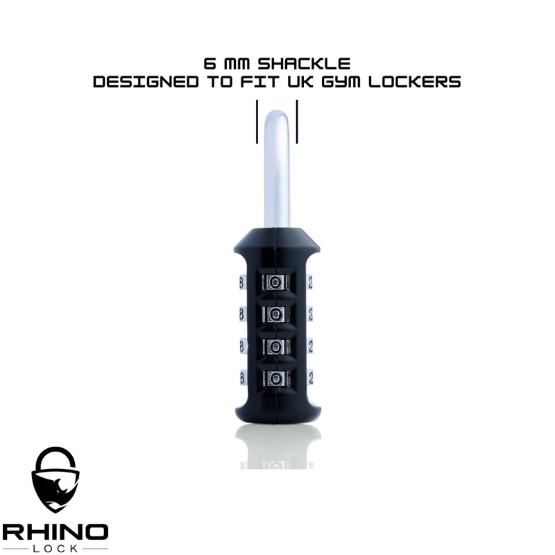 Rhino Lock Secure Lock (6mm Gym Edition) - Black 4