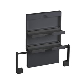 Belca FK-WPBK Magnetic Wrap Paper Holder, Width 6.9 - 10.8 x Depth 0.7 x Height 9.8 inches (15.1 - 27.5 x 1.75 x 25 cm), Black, Floating Storage, Kitchen Storage, Flat-in, Wall Storage