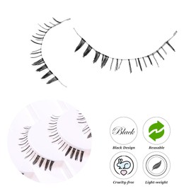 outopen 10 Pairs Bottom Lashes Strip Clear Band Bottom Lash Clusters Wispy Bottom Eyelashes Extension Soft Reusable Handmade DIY Anime Lower Lashes
