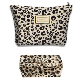 Kosmetiktasche Damen, Kulturtasche Damen mit Haarband, Schminktisch Organizer, Kulturbeutel Damen für Reisen und Fitness, Multifunktionale Schminkkoffer für Damen und Mädchen