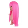 MapofBeauty 60 cm Long Straight Flat Pony Party Cosplay Wig,