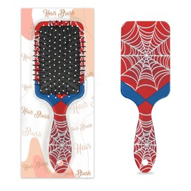 Hair Brush for Boys Toddler - Red Spider Web Kids Detangler Hairbrush for Wet Dry Thin Long Curly Hair Pain-Free Air Cushion Comb Glide Through Tangles with Ease and Massage Scalp
