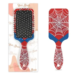 Hair Brush for Boys Toddler - Red Spider Web Kids Detangler Hairbrush for Wet Dry Thin Long Curly Hair Pain-Free Air Cushion Comb Glide Through Tangles with Ease and Massage Scalp