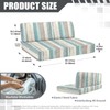 Tomeusey RV Dinette Cushion Covers with Light Green Stripes -