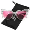 YOSHYA Clout Goggle Heart Sunglasses Vintage Cat Eye Mod Style