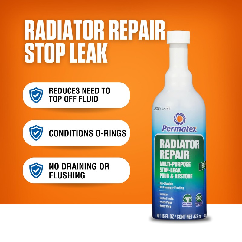 Permatex 30301 Radiator Repair - Stop Leak, 16 fl oz,