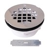 Westbrass D206P-26 2" No-Caulk PVC Compression Shower Drain with 4-1/4"