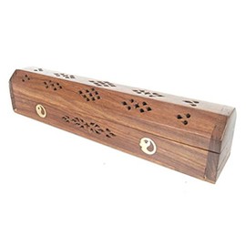 Decorative Sheesham Wood Box with Yin Yang Design