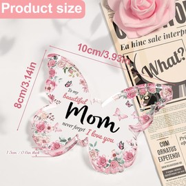 Acrylic Butterfly Decoration/Paperweight, Mum Gift from Daughter Son, Gifts for Mum, Birthday Gift for Mum Gift, Mother's Day Gift