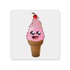 TooLoud Cute Ice Cream Cone 4x4" Square Stickers - 4