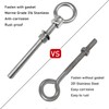CUKAYO Eye Bolts, 5pack 3/8" X 4-3/4" Heavy Duty Shoulder