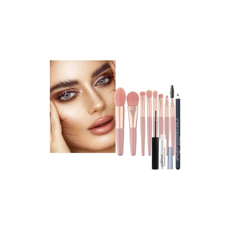 Paleta Sombras 40 Neutros+brochas Pinceles Maquillaje