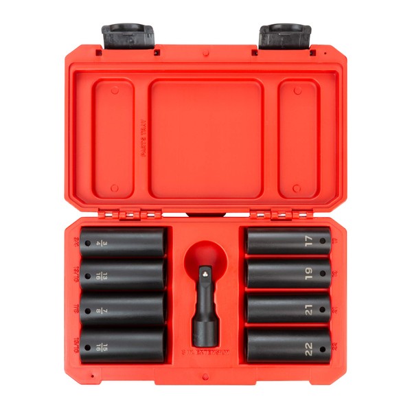 TEKTON 1/2 Inch Drive Impact Lug Nut Socket Set (9-Piece)