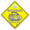 Grandma's Taxi Car Sign, Grandmas Taxi Suction Cup Car Window