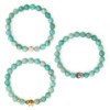 BERGERLIN Buddha Bracelet with Genuine 8 mm Natural Stone or