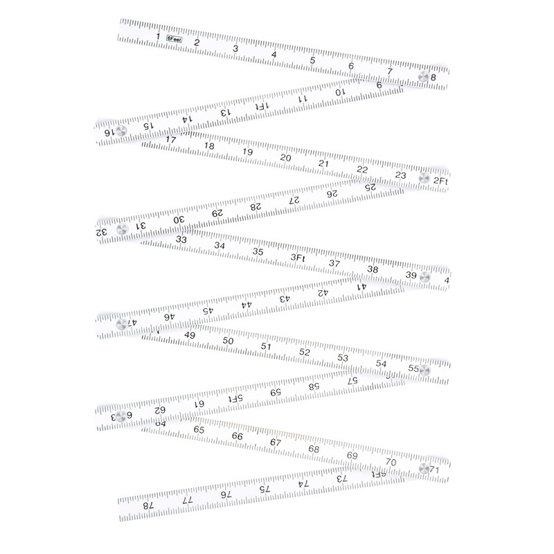 Terbold 2pk Folding Ruler Yard Stick | 6ft Imperial 2m